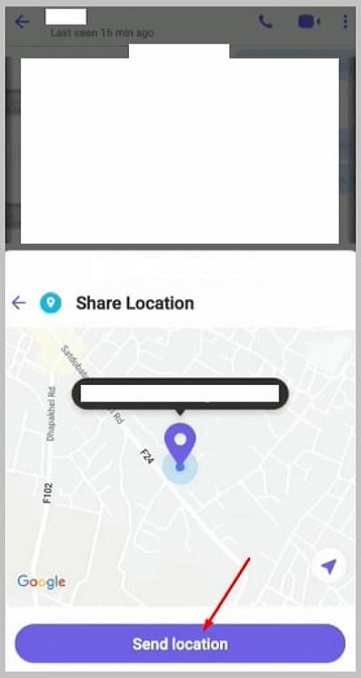 Track someone's location on viber